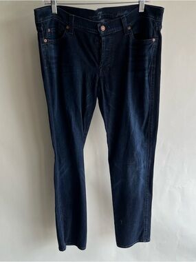 7 Seven For All Mankind Jeans Sz 31 Dark Blue Skinny